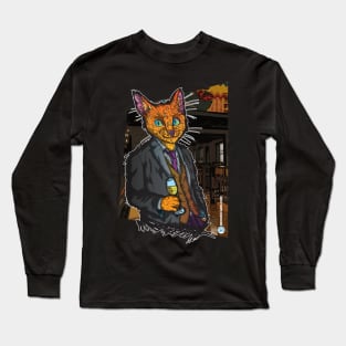 Cheers Grunge Cat Long Sleeve T-Shirt